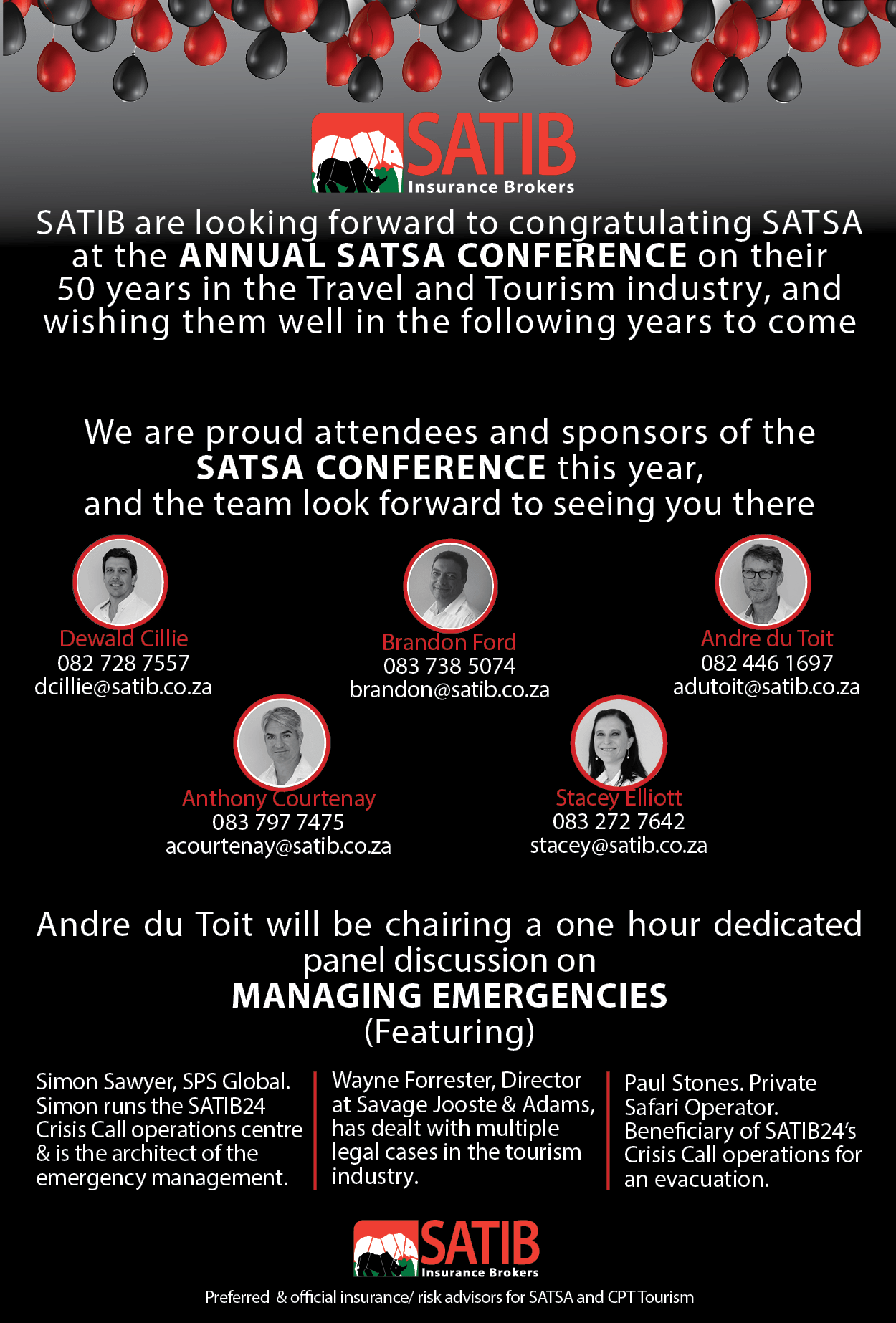 SATSA conf notification for SATIB newsletter