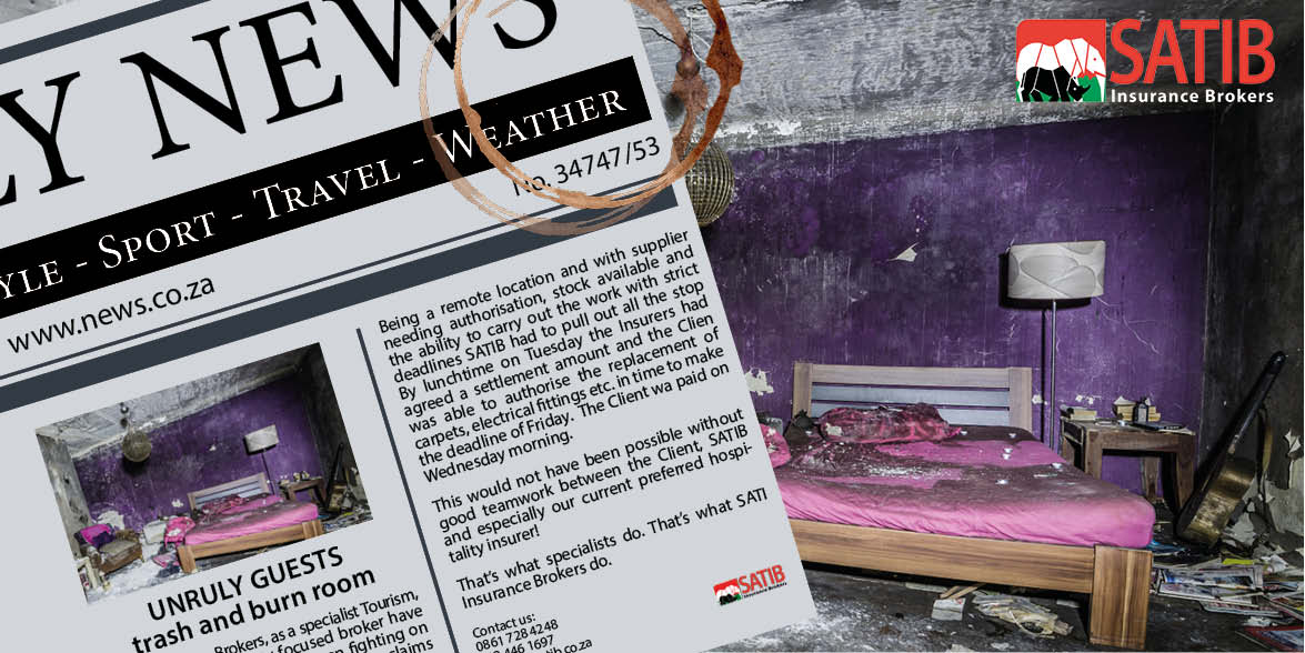 website Design for claims burned trashed room